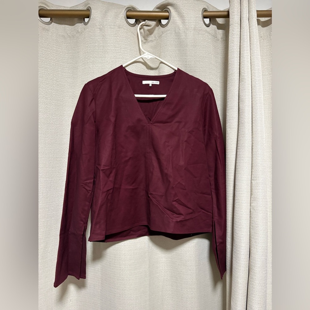 Oak + Fort blouse burgundy